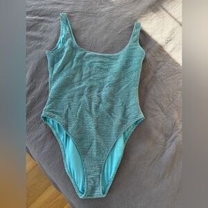 Aerie Teal Crinkle Swimsuit